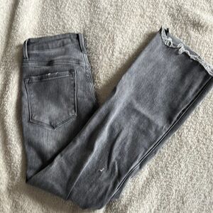 Grey cropped jeans